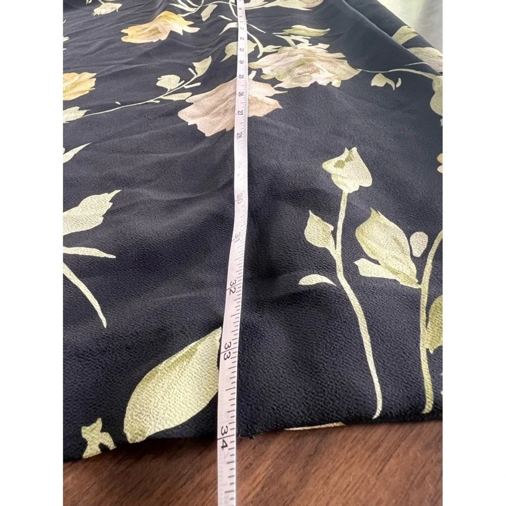 Vintage Cottagecore Savion Romantic Floral Midi Skirt Size 12 Dark‎ Academia
